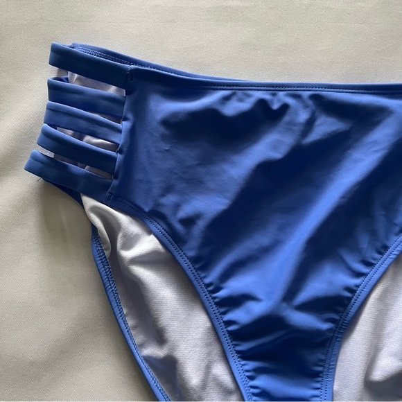 SO Strappy High Waist Caribbean Blue Bikini Bottoms Size Juniors’ XLarge NWT - Picture 3 of 16